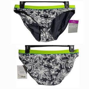 NWT ATHLETA REVERSIBLE PLUMERIA BIKINI BOTTOM  SZ S